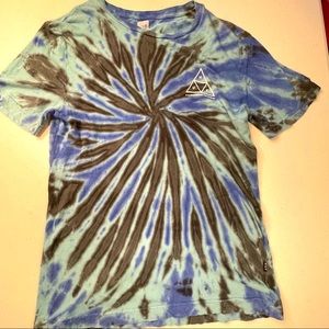 HUF Tie Dye Mens Small Size 2 Sided Graphic T-Shirt Top
